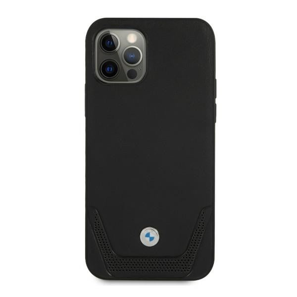 BMW Leather Perforate Case for iPhone 12 Pro Max - Black