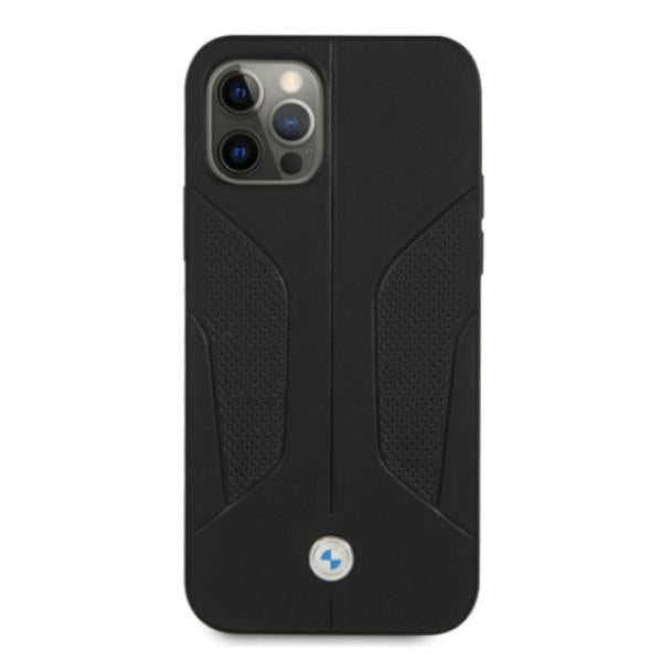 BMW Leather Perforated Sides Case for iPhone 12 / iPhone 12 Pro - Black