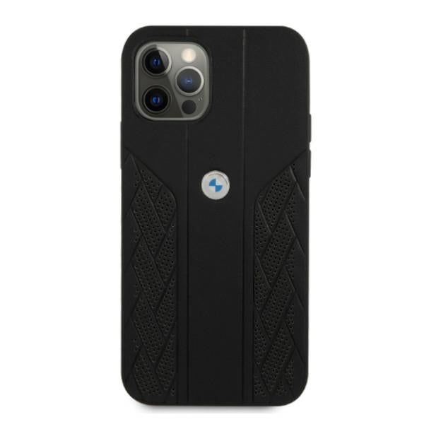 BMW Leather Curve Perforate Case for iPhone 12 / iPhone 12 Pro - Black
