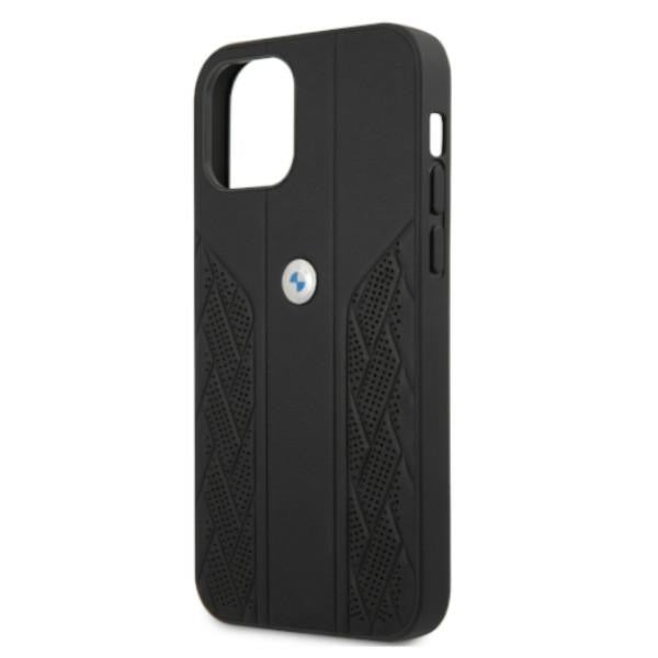 BMW Leather Curve Perforate Case for iPhone 12 / iPhone 12 Pro - Black