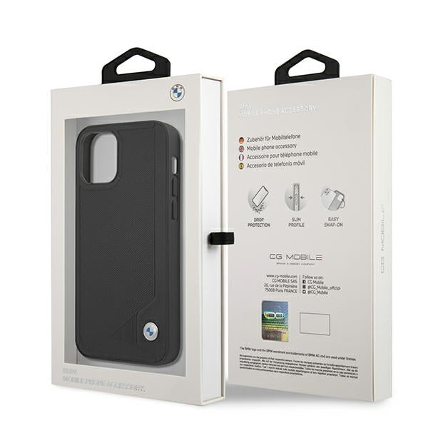BMW Leather Deboss case for iPhone 12 mini - black