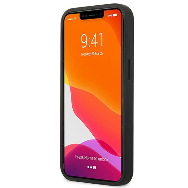 BMW Leather Curve Perforate Case for iPhone 13 - Red