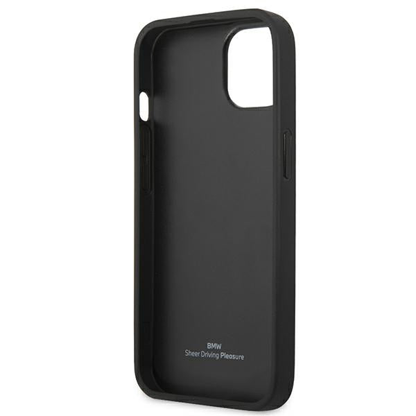 BMW Leather Curve Perforate Case for iPhone 13 mini - Red