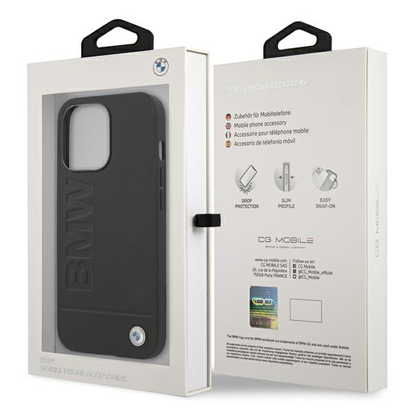 BMW Signature Logo Imprint Case for iPhone 13 Pro Max - Black
