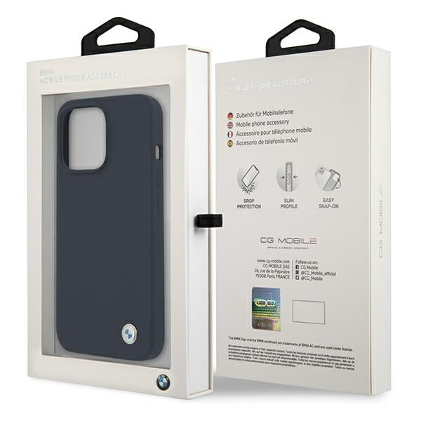 BMW Silicone Signature Case for iPhone 13 Pro Max 6.7" - Navy Blue