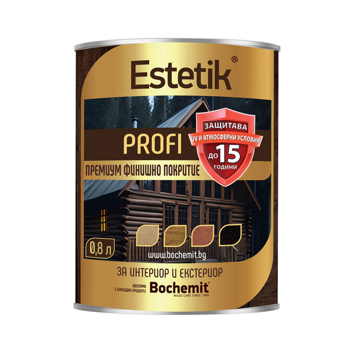OIL-ALKYD LACQUER-IMPREGNANT PROFI 15+ OAK 800 ML BOCHEMIT ESTETIK