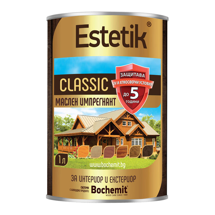 OIL-BASED WOOD IMPREGNANT CHESTNUT COLOR 1 L BOCHEMIT ESTETIK