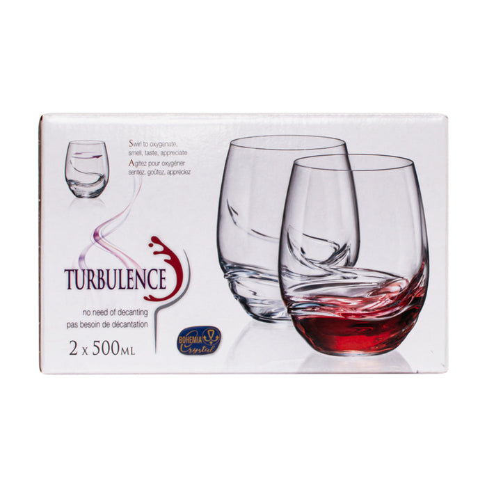 SOFT GLASS 500ML 2PCS TURBULENCE BOHEMIA