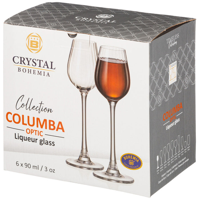 APERITIF GLASS 90 ML 6 PCS BOHEMIA OPTIC