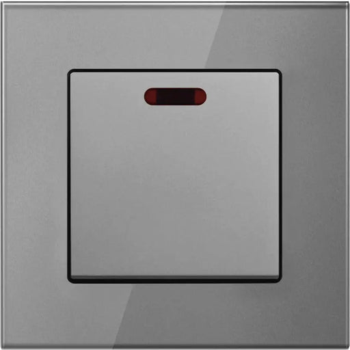 BOILER SWITCH 45A FRAME GLASS GREY LUXON - Електроапаратура и табла<<<Електроматериали<<<Praktiker&&&Електроапаратура и