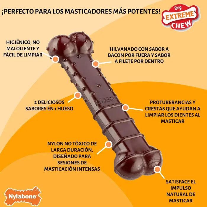 Bone Nylabone Brown Bacon M - Домашни Животни<<<Дом Градина<<<BigBuy&&&Играчки<<<Домашни Животни<<<Дом Градина<<<BigBuy