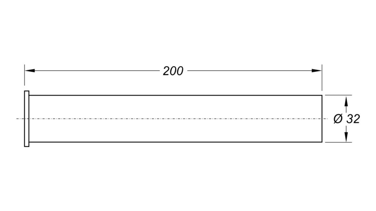 EXTENSION FOR SYPHON 20 CM F32 CHROME WITH BERT