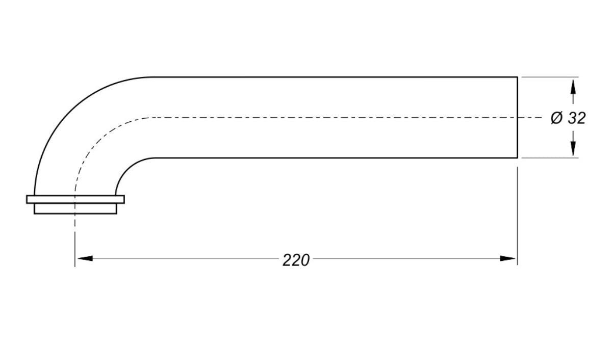 EXTENSION FOR SYPHON 20 CM F32 ELBOW BERT