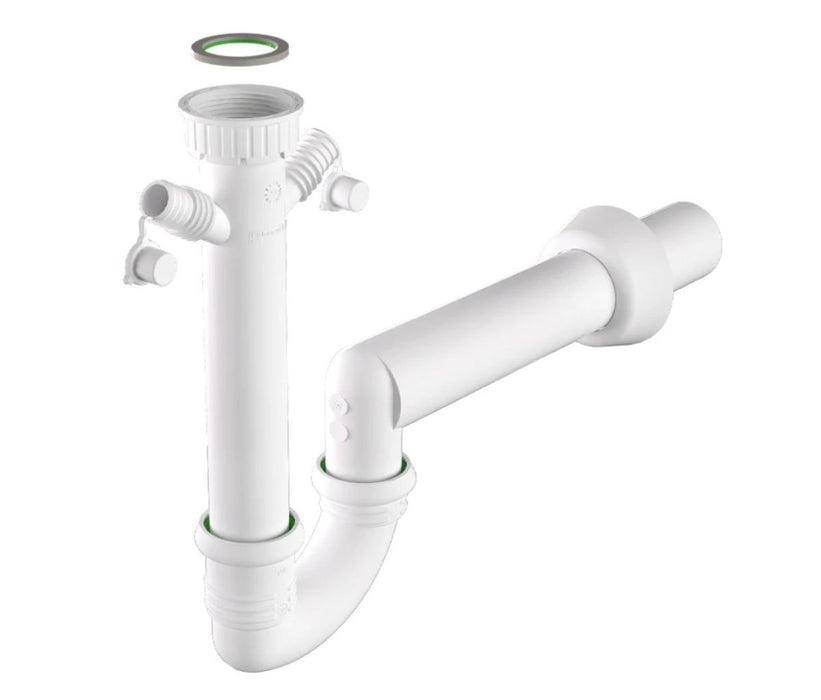 SINK TRAP 1 1/2 Ф40 WITH 2 RING SPOUTS