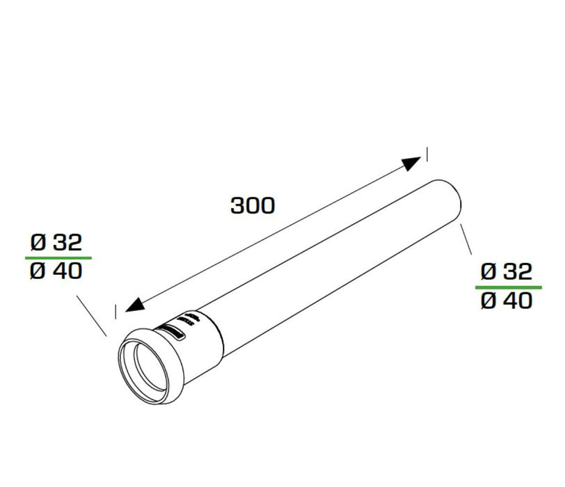 EXTENSION FOR SYPHON F32 30 CM BONOMINI