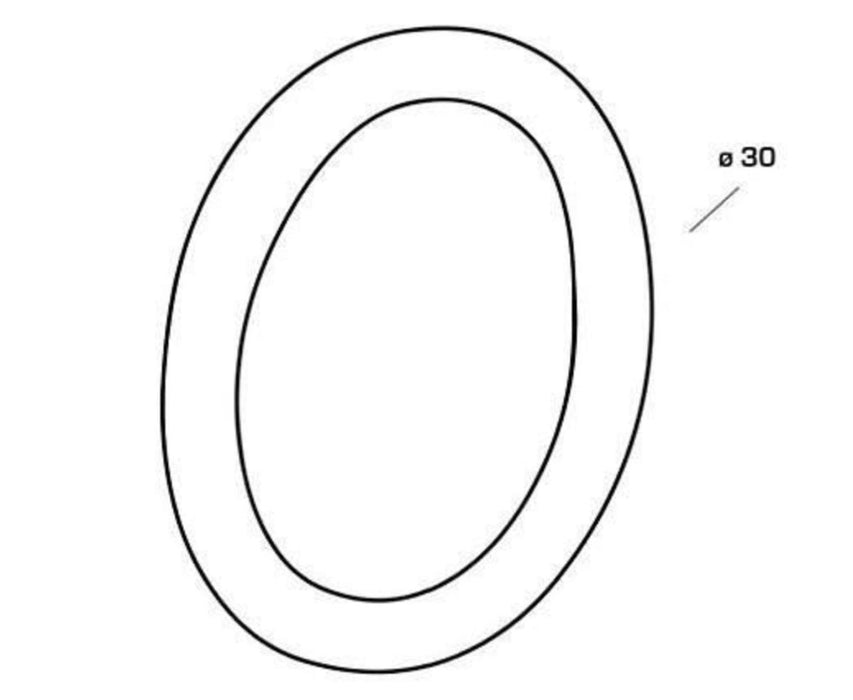 GASKET BLACK 30X8 MM BONOMINI