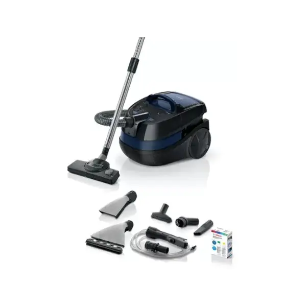 Bosch BWD41700 Series 4 3in1 Vacuum cleaner for wet and dry cleaning 1700 W motor 3.5 l bag PureAir hygiene filter Blue