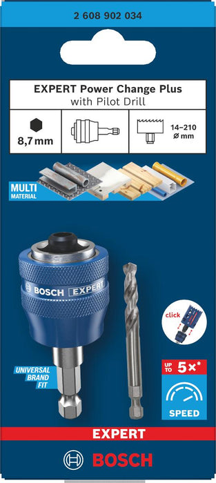 ADAPTER AND DRILL HSS BOSCH EXP