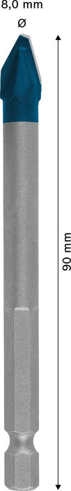 UNIVERSAL DRILL HEX-9 HARD CERAMIC BOSCH 8x90