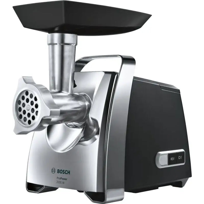 Bosch MFW67440 Meat mincer ProPower 2000W 3,5 kg/min nr. 8 3 sieves kebbe attachment shredder with 2 drums reverse