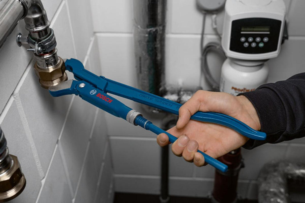 Pipe Wrench BOSCH 45° Chrome vanadium steel Blue
