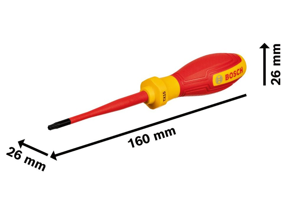 SCREWDRIVER TORX 1000V 15X75 BOSCH PRO
