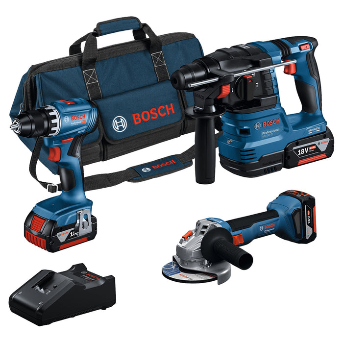 BOSCH PROFESSIONAL BRUSHLESS BATTERY SET 18 V, NUMBER OF BATTERIES 3, 4.00 Ah