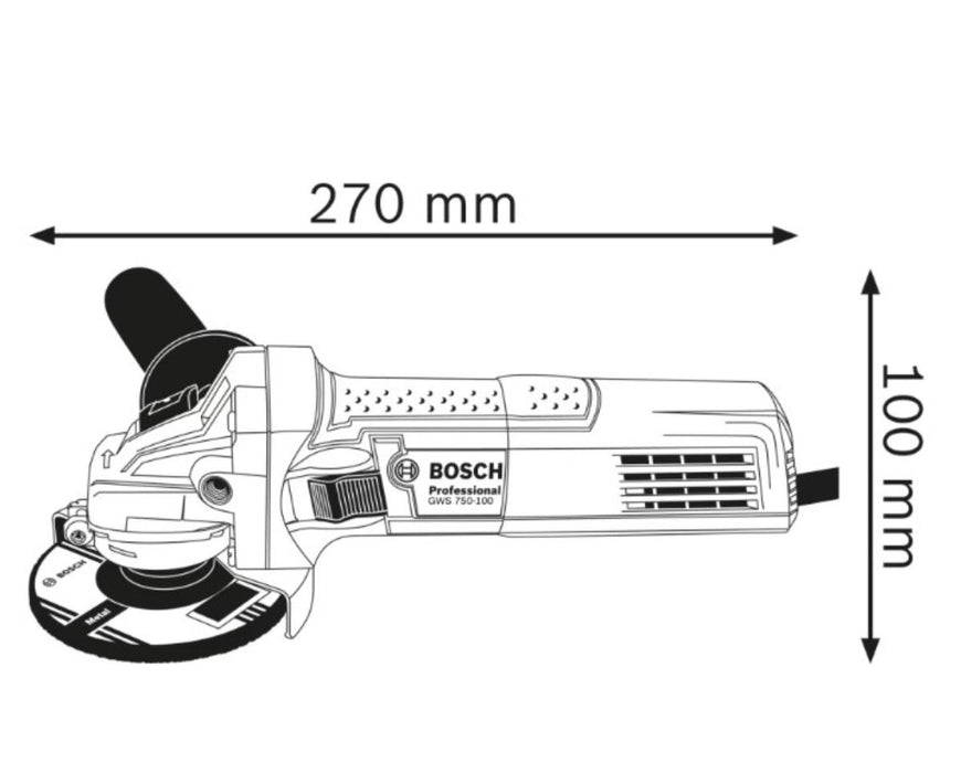 ANGLE GRINDER BOSCH GWS 750-125S 750W 125MM