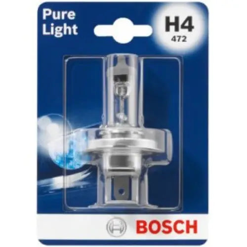 BOSCH PURE LIGHT H4 4000K 55W 12V CARTON BLISTER 1 PCS - АВТОАКСЕСОАРИ<<<MaxCar&&&КРУШКИ И СВЕТЛИНИ<<<MaxCar