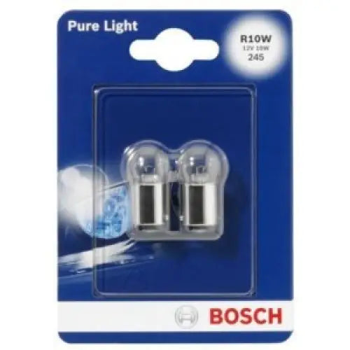 BOSCH PURE LIGHT R10W 4000K 10W 12V CARTON BLISTER X2 PCS - АВТОАКСЕСОАРИ<<<MaxCar