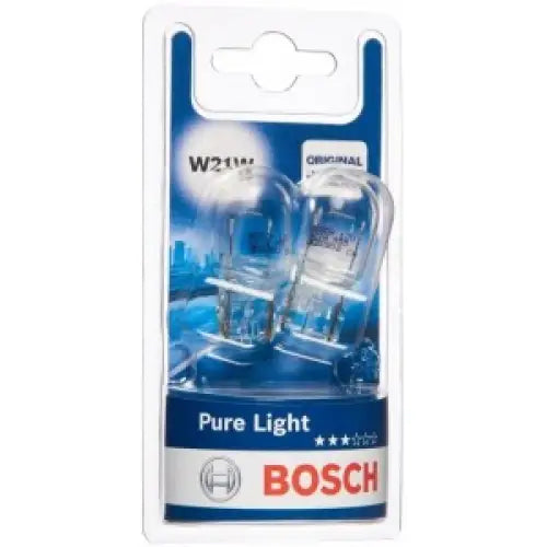 BOSCH PURE LIGHT W21W 4000K 21W 12V CARTON BLISTER X2 PCS - АВТОАКСЕСОАРИ<<<MaxCar&&&КРУШКИ И СВЕТЛИНИ<<<MaxCar