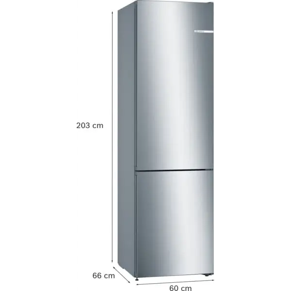 Bosch Serie 4 KGN39VIEB Fridge-Freezer Freestanding 368 L E Stainless Steel - Freestanding refrigerator-freezers