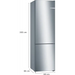 Bosch Serie 4 KGN39VIEB Fridge-Freezer Freestanding 368 L E Stainless Steel - Freestanding refrigerator-freezers