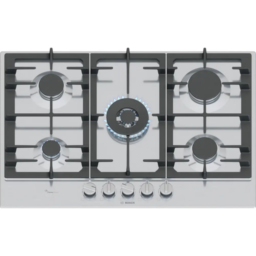 Bosch Serie 6 PCQ7A5I90 hob Stainless steel Built-in 75 cm Gas 5 zone(s) - Built-in hot platesAGD-PGZ<<<Home Appliance