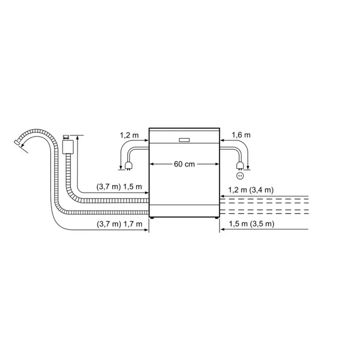 Bosch SMS25AI07E free-standing Dishwasher 12 place settings E - Freestanding dishwashersAGD-ZMW<<<Home Appliance