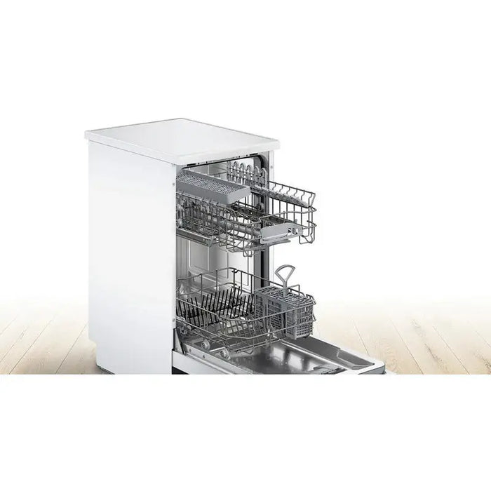 Bosch SPS2IKW10E SER2 Free-standing dishwasher 45cm F 9,5l 9ps 5p/4o 48dB(C) display Start delay 24h continuous white