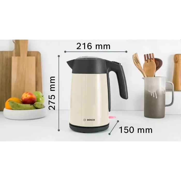 Bosch TWK7L467 Kettle 2000-2400 W 1.7 l Cup indicator Triple safety function Beige - Кухненски уреди<<<BOSCH дребна