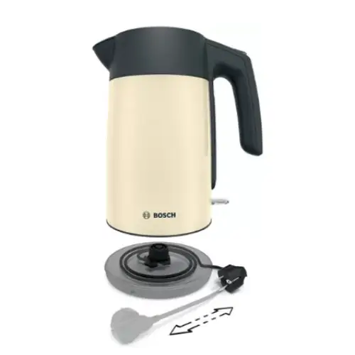 Bosch TWK7L467 Kettle 2000-2400 W 1.7 l Cup indicator Triple safety function Beige - Кухненски уреди<<<BOSCH дребна