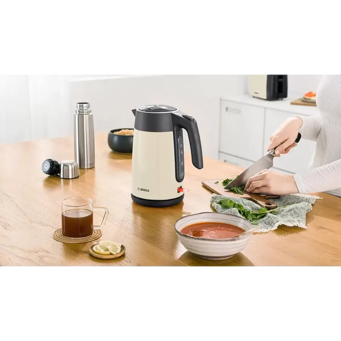 Bosch TWK7L467 Kettle 2000-2400 W 1.7 l Cup indicator Triple safety function Beige - Кухненски уреди<<<BOSCH дребна