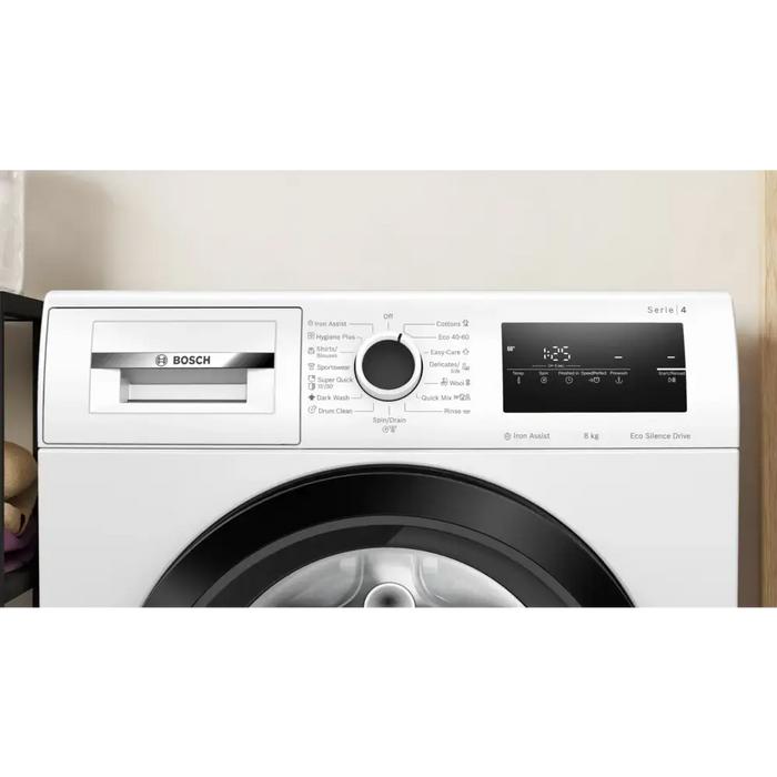 Bosch WAN24168BY SER4 Washing machine 8kg A 1200rpm 51/71dB(A) Iron Assist waveDrum 65l 6 options Sportswear
