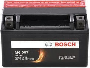 BOSCH M6 AGM YTX7A-BS 6AH 105A 12V L+