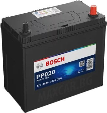 BOSCH POWER PLUS 45AH 330A R+ JIS Тънки клеми