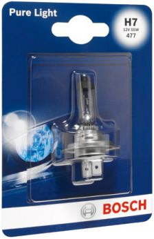 BOSCH PURE LIGHT H7 4000K 55W 12V CARTON BLISTER 1 PCS