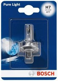 BOSCH PURE LIGHT H7 4000K 55W 12V CARTON BLISTER 1 PCS