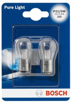 BOSCH PURE LIGHT P21/5W 4000K 21W/5W 12V CARTON BLISTER X2 PCS