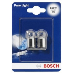 BOSCH PURE LIGHT R10W 4000K 10W 12V CARTON BLISTER X2 PCS