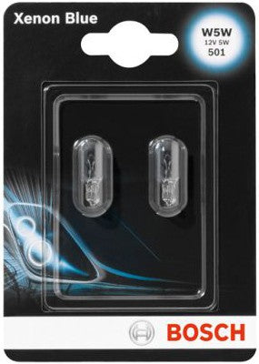 BOSCH XENON BLUE W5W 4200K 5W 12V CARTON BLISTER X2 PCS