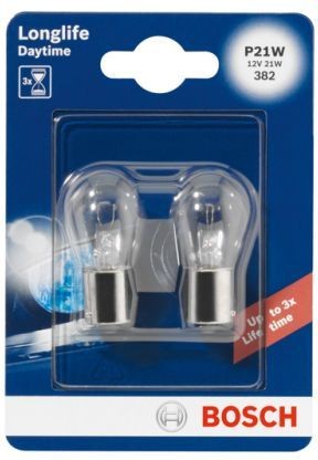 BOSCH LONGLIFE DAYTIME P21W 4000K 21W 12V CARTON BLISTER X2 PCS