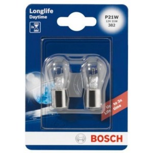 BOSCH LONGLIFE DAYTIME P21W 4000K 21W 12V CARTON BLISTER X2 PCS