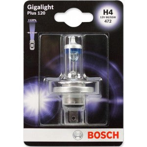 BOSCH GIGALIGHT PLUS 120% H4 3200K 55W/60W 12V CARTON BLISTER 1 PCS